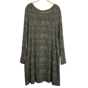 Pact Revive Organic Cotton Dress XL Green Camo Long Sleeve Sustainable